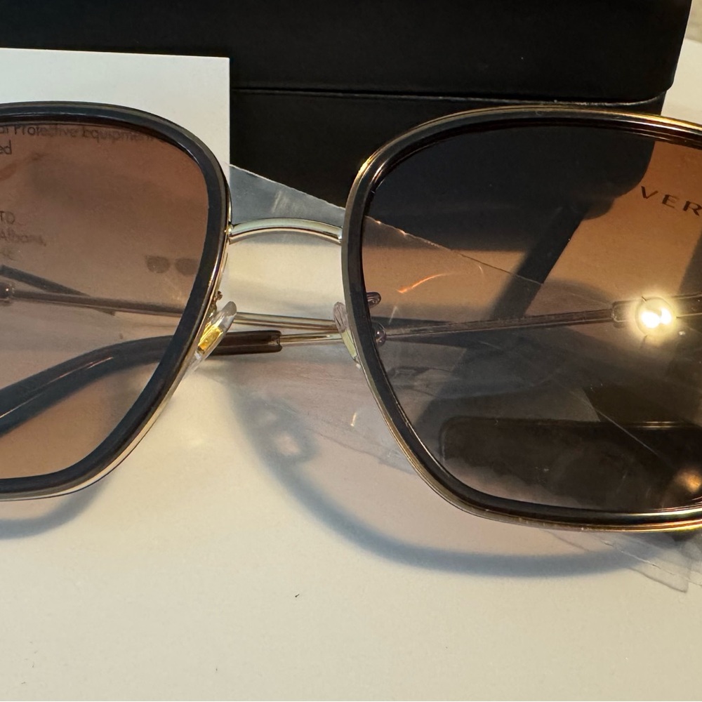 Versace Gold and Brown Sunglasses with Gradient Lenses - Picture 2 of 6